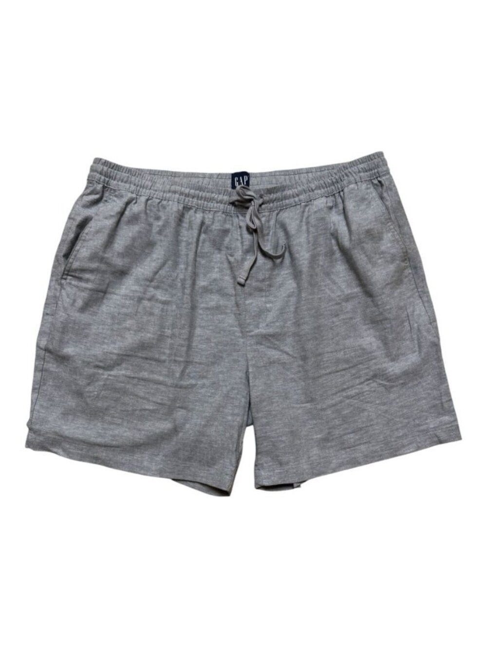 Gap Men’s Linen Cotton Blend Pull On Shorts Gray XXL